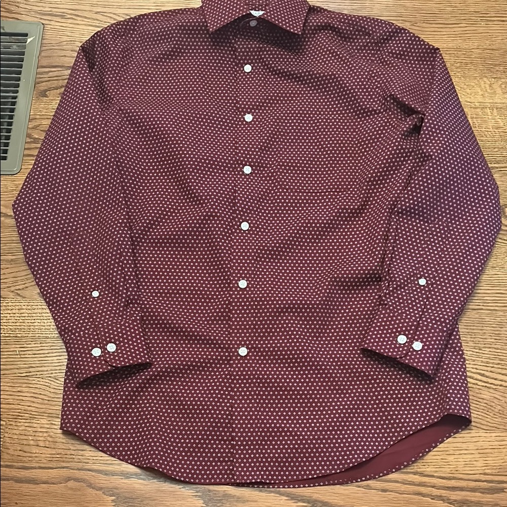 Croft & Barrow Red Dress Shirt with Gingham Pattern
